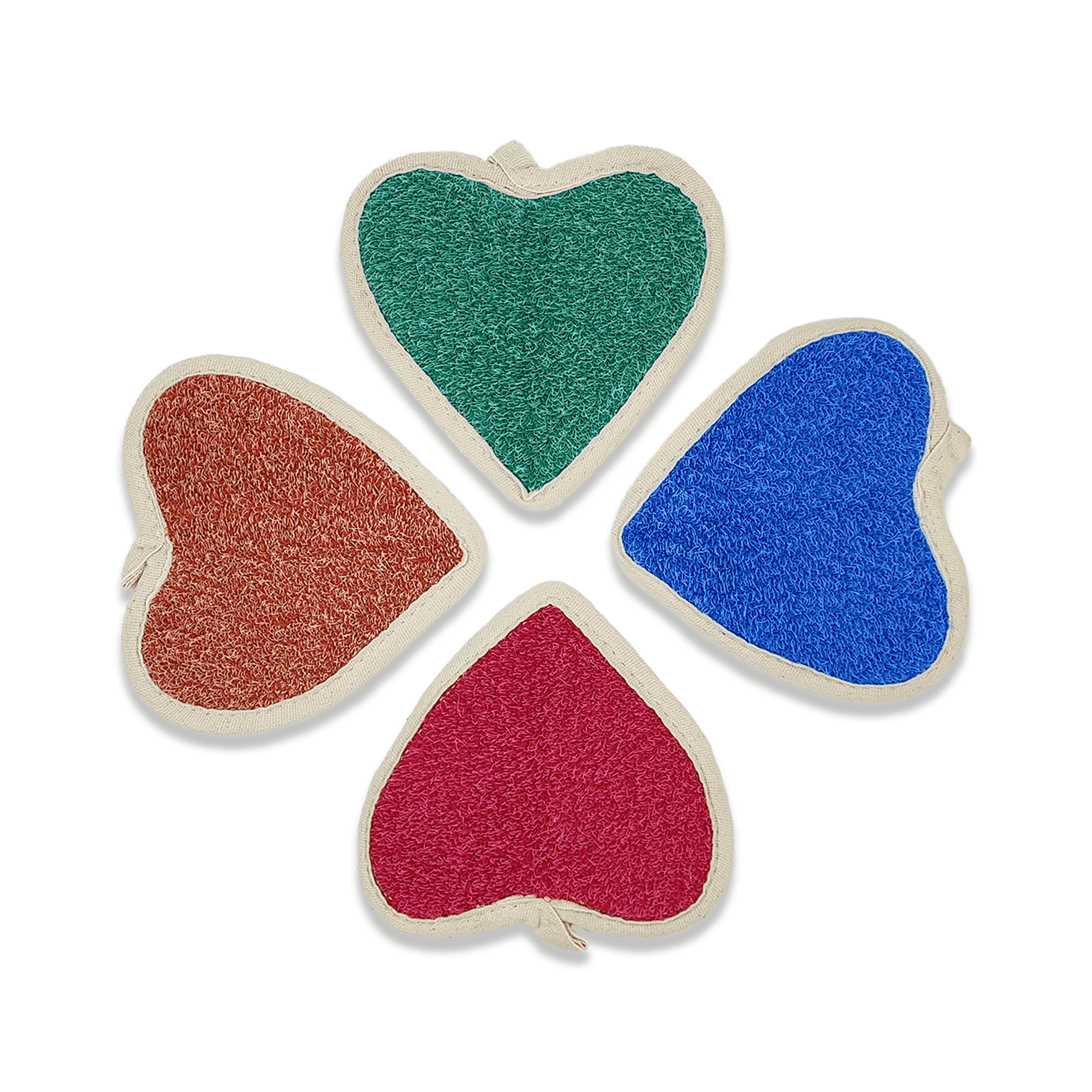 Poly Cotton Heart Loofah PCL-1400