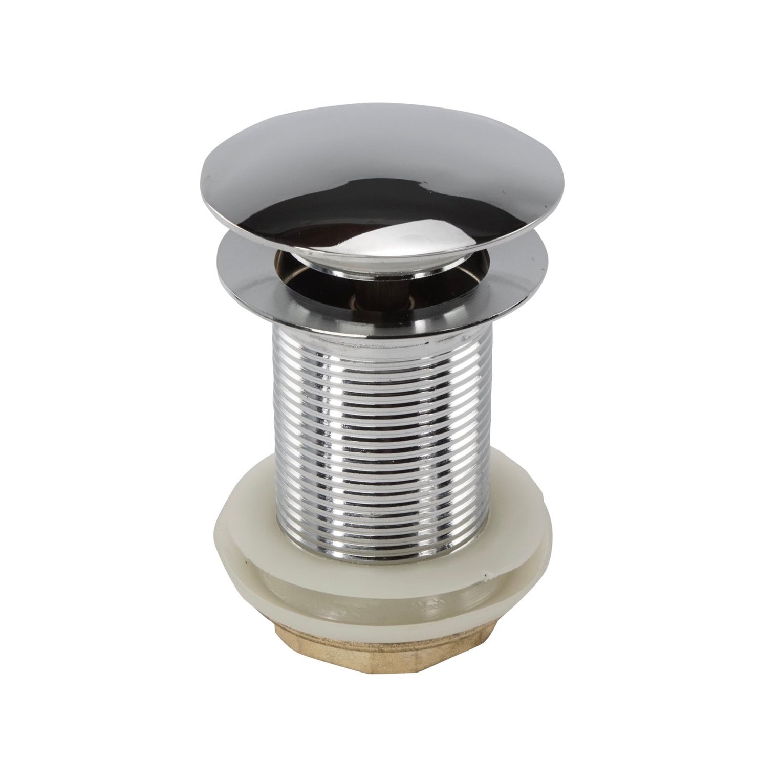 Chrome Pop-Up Basin Waste – Unslotted Click-Clack Sink Drain