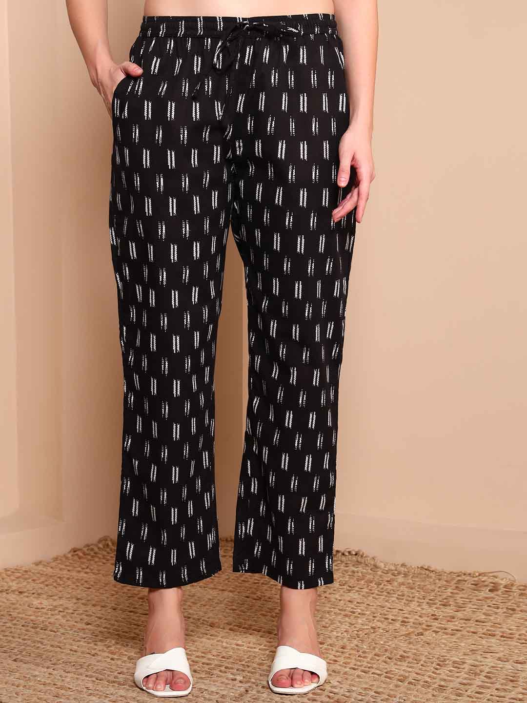 Black Ikkat Pure Cotton A - Line Co - ord Set - Mahukaa