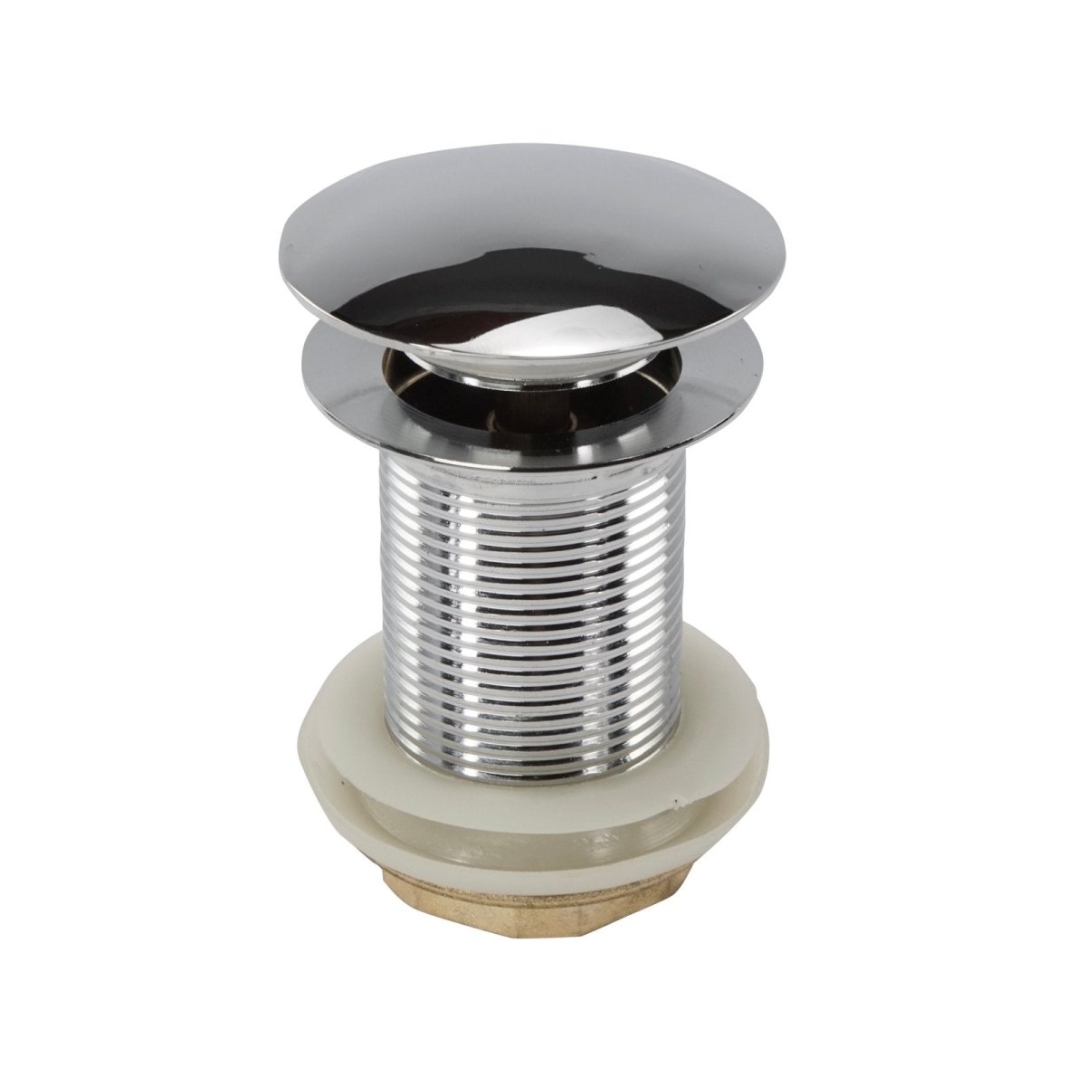 Chrome Pop-Up Basin Waste &8211; Unslotted Click-Clack Sink Drain - Mahukaa