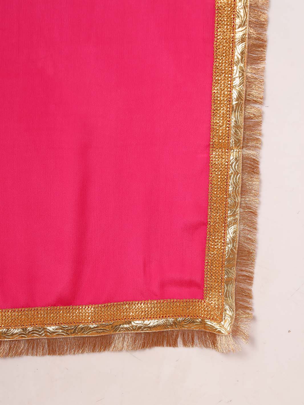 Pink Silk Blouse And Lehenga Set With Zari Embroidery - Mahukaa